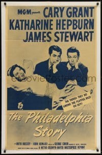 2f692 PHILADELPHIA STORY 1sh R1955 Katharine Hepburn, Cary Grant, James Stewart