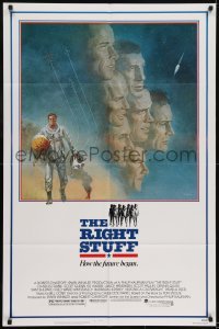 2f740 RIGHT STUFF 1sh 1983 great Tom Jung montage art of the first NASA astronauts!