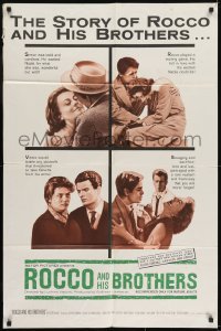 2f743 ROCCO & HIS BROTHERS 1sh 1961 Luchino Visconti's Rocco e I Suoi Fratelli, Alain Delon!