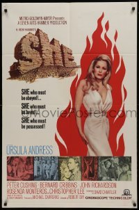 2f779 SHE 1sh 1965 Hammer fantasy, full-length sexy Ursula Andress, who must be possessed!
