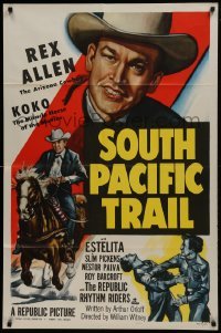 2f810 SOUTH PACIFIC TRAIL 1sh 1952 Arizona Cowboy Rex Allen & Koko, Miracle Horse of the Movies!
