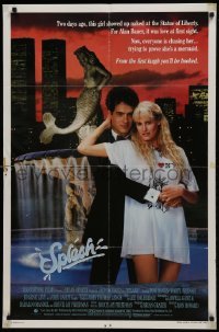 2f815 SPLASH 1sh 1984 Tom Hanks loves mermaid Daryl Hannah in New York City under Twin Towers!
