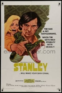 2f819 STANLEY 1sh 1972 when Tim gets mad, his scary deadly pet rattlesnake does too!