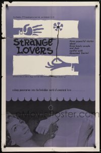 2f830 STRANGE LOVERS 1sh 1963 Jennifer Boles, Mark Bradley, Sylvia Brenner, cool art!