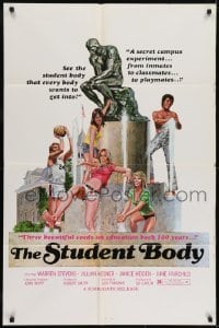 2f833 STUDENT BODY 1sh 1976 Warren Stevens, Jillian Kesner, sexy campus experiment!