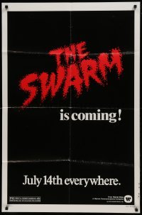 2f855 SWARM teaser 1sh 1978 horror directed by Irwin Allen, killer bee attack is coming!