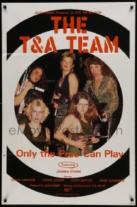 2f865 T & A TEAM 1sh 1984 Joanna Storm, Tanya Lawson, Carol Cross, sexy girls in camo w/guns!