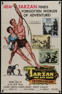2f868 TARZAN THE APE MAN 1sh 1959 Edgar Rice Burroughs, Denny Miller & sexy Joanna Barnes!
