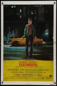 2f871 TAXI DRIVER 1sh 1976 classic art Robert De Niro by Guy Peellaert, Martin Scorsese!
