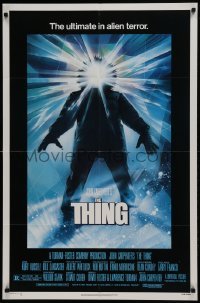 2f885 THING 1sh 1982 John Carpenter classic sci-fi horror, Drew Struzan, regular credit design!