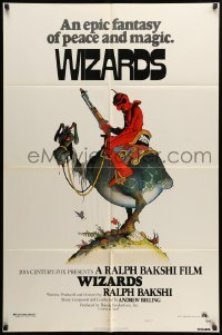 2f983 WIZARDS style A 1sh 1977 Ralph Bakshi directed animation, different fantasy art of fairy!
