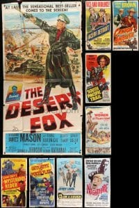 2g063 LOT OF 9 FOLDED THREE-SHEETS 1950s-1960s great images from a variety of different movies!