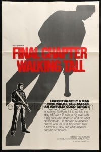 2g741 LOT OF 36 FORMERLY FOLDED FINAL CHAPTER - WALKING TALL ONE-SHEETS 1977 Svenson as Pusser!