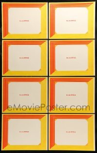 2g023 LOT OF 8 11X14 PRINTED BACKGROUNDS FOR 8X10 STILLS 1960s display stills as lobby cards!