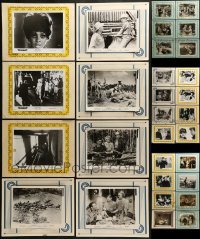 2g019 LOT OF 30 8X10 STILLS ON 11X14 BACKGROUNDS 1950s-1970s scenes from a variety of movies!