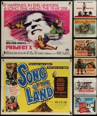 2g680 LOT OF 8 FORMERLY FOLDED HALF-SHEETS 1960s-1970s great images from a variety of movies!