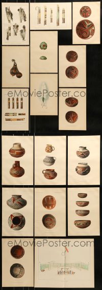 2g026 LOT OF 17 PLATES FROM THE 11TH REPORT OF BUREAU OF ETHNOLOGY TO SMITHSONIAN INSTITUTION 1890