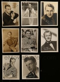 2g571 LOT OF 8 1940S 5X7 FAN PHOTOS WITH FACSIMILE SIGNATURES 1940s portraits of top leading men!