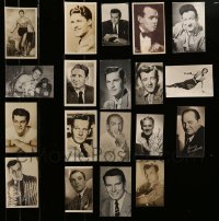 2g564 LOT OF 19 1940S FAN PHOTOS WITH FACSIMILE SIGNATURES 1940s great portraits of leading men!