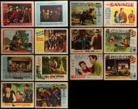 2g236 LOT OF 14 WESTERN LOBBY CARDS 1950s great scenes from several different cowboy movies!
