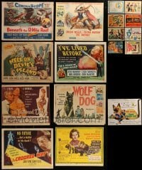 2g230 LOT OF 17 TITLE CARDS 1940s-1960s great images from a variety of different movies!