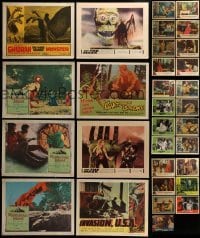 2g215 LOT OF 31 HORROR/SCI-FI LOBBY CARDS 1950s-1960s scenes from a variety of different movies!