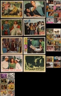 2g211 LOT OF 36 LOBBY CARDS 1940s-1970s great scenes from a variety of different movies!