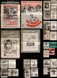 2g276 LOT OF 35 CUT PRESSBOOKS 1950s-1970s advertising for a variety of different movies!