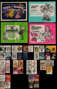 2g265 LOT OF 47 UNCUT DISNEY PRESSBOOKS 1970s advertising for a variety of different movies!