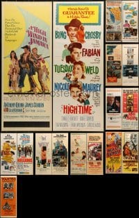 2g629 LOT OF 17 MOSTLY UNFOLDED INSERTS 1960s-1970s great images from a variety of movies!