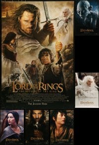 2g865 LOT OF 6 UNFOLDED SINGLE-SIDED 27X40 LORD OF THE RINGS: THE RETURN OF THE KING ONE-SHEETS 2003