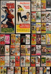 2g615 LOT OF 60 FORMERLY FOLDED AUSTRALIAN DAYBILLS 1950s-1990s images from a variety of movies!