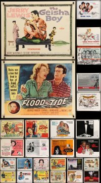 2g648 LOT OF 31 UNFOLDED AND FORMERLY FOLDED HALF-SHEETS 1950s-1980s from a variety of movies!