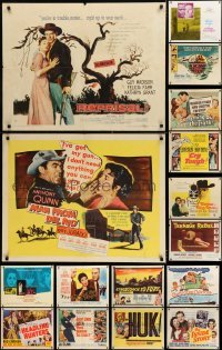 2g656 LOT OF 20 FORMERLY FOLDED HALF-SHEETS 1950s-1970s a variety of different movie images!