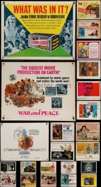 2g651 LOT OF 23 UNFOLDED HALF-SHEETS 1950s-1960s great images from a variety of different movies!