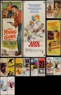 2g635 LOT OF 15 FORMERLY FOLDED INSERTS 1950s-1970s a variety of movie images!