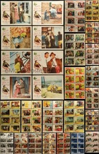 2g161 LOT OF 256 LOBBY CARDS 1950s-1960s complete sets of 8 cards from 32 different movies!