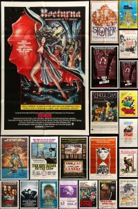 2g111 LOT OF 53 FOLDED ONE-SHEETS 1970s-1980s great images from a variety of different movies!