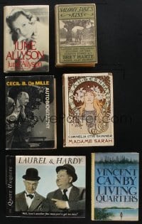 2g415 LOT OF 6 HARDCOVER BOOKS 1910s-1990s Cecil B. DeMille, Laurel & Hardy biography + more!