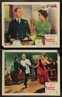 2h809 CAPTAIN'S PARADISE 2 LCs 1953 Alec Guinness trying to juggle two wives, Yvonne De Carlo!
