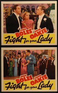 2h835 FIGHT FOR YOUR LADY 2 LCs 1937 great images of John Boles, Ida Lupino & Jack Oakie!