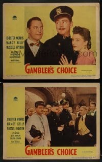 2h847 GAMBLER'S CHOICE 2 LCs 1944 Chester Morris, Russell Hayden, Nancy Kelly, Leonard!