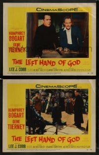 2h892 LEFT HAND OF GOD 2 LCs 1955 priest Humphrey Bogart in Asia w/ Lee J. Cobb!