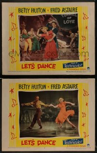 2h893 LET'S DANCE 2 LCs 1950 great images of dancing Fred Astaire & Betty Hutton!