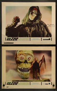 2h898 MASK 2 LCs 1961 w/great close image of female cultist standing by wacky giant skull!