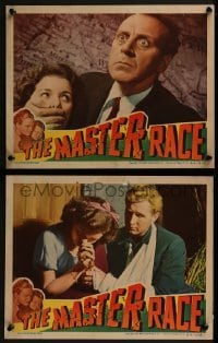 2h899 MASTER RACE 2 LCs 1944 young wounded Lloyd Bridges, Nancy Gates, Coulouris!