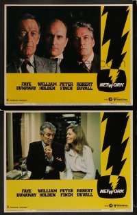 2h905 NETWORK 2 LCs 1976 William Holden, Robert Duvall & Peter Finch, Faye Dunaway, Sidney Lumet!
