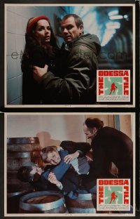 2h908 ODESSA FILE 2 LCs 1974 Jon Voight getting roughed up and sexy Mary Tamm in peril!