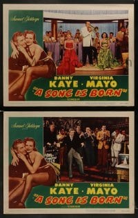 2h943 SONG IS BORN 2 LCs 1948 Danny Kaye, gorgeous Virginia Mayo, Tommy Dorsey, Howard Hawks!
