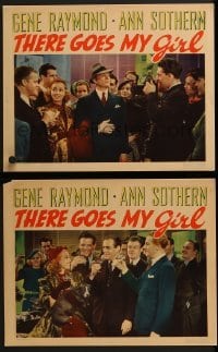 2h962 THERE GOES MY GIRL 2 LCs 1937 gorgeous Ann Sothern & Gene Raymond w/ Lane and Jenks!
